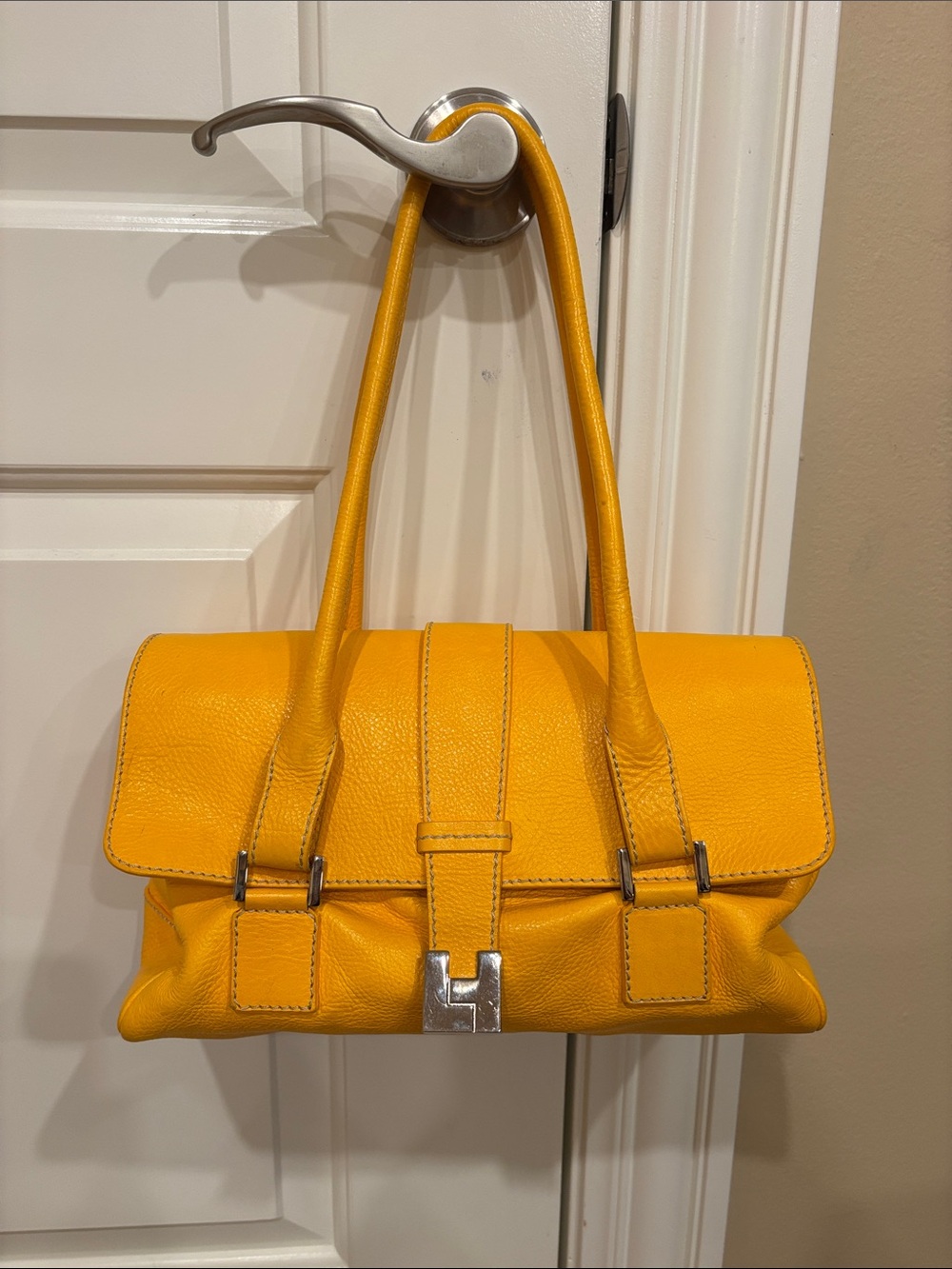 Lamberton Truex Yellow Leather Bag